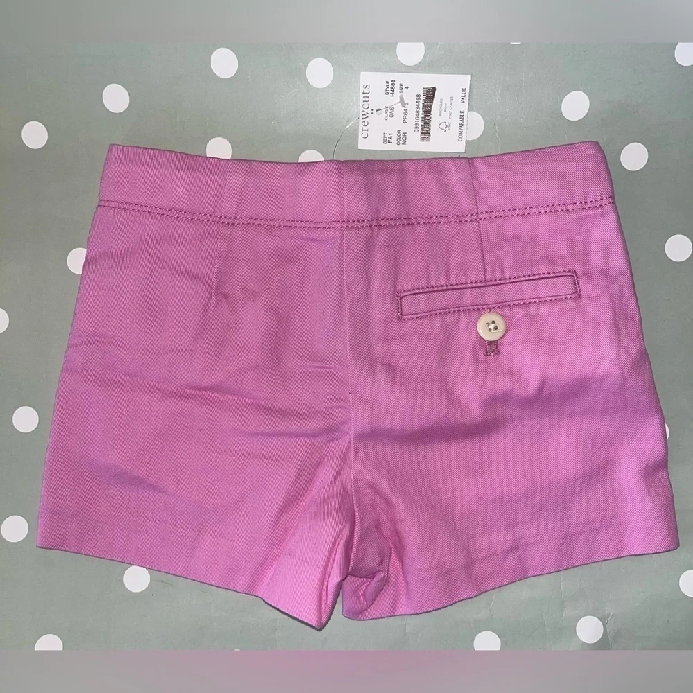 J. Crew Crewcuts Girls chino shorts H4888 Pink 4